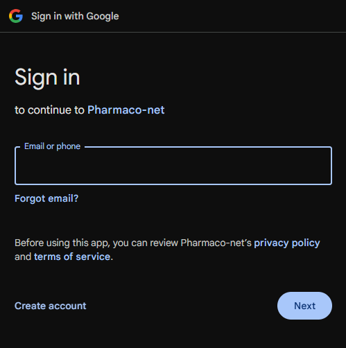Google login